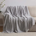 Nestl Cut Plush Cozy Throw Blanket - Fuzzy Warm Fleece Bed Blankets - Throws for Sofa, Bed, and Couch