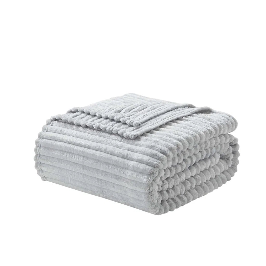 Nestl Cut Plush Cozy Throw Blanket - Fuzzy Warm Fleece Bed Blankets - Throws for Sofa, Bed, and Couch