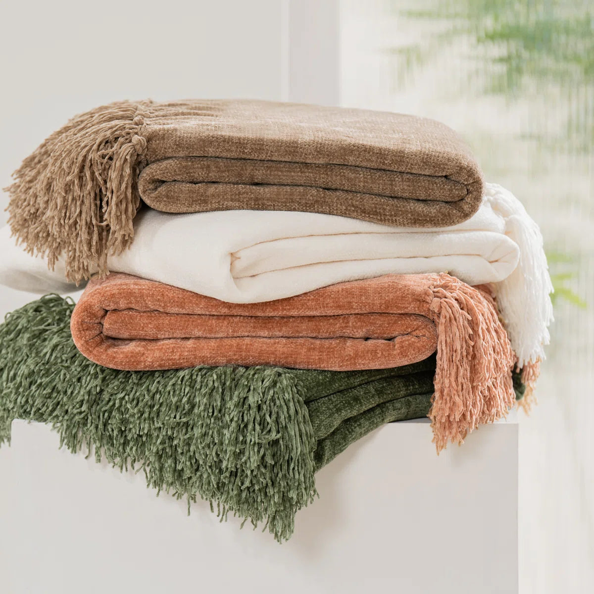 Soft Chenille Throw Blanket